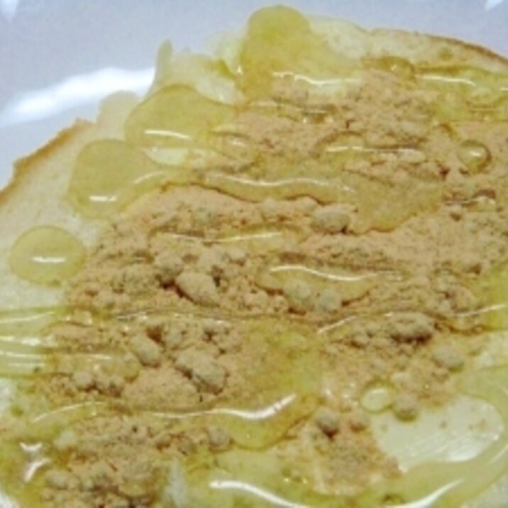 黄な粉蜂蜜かけパン(お豆腐パンで）